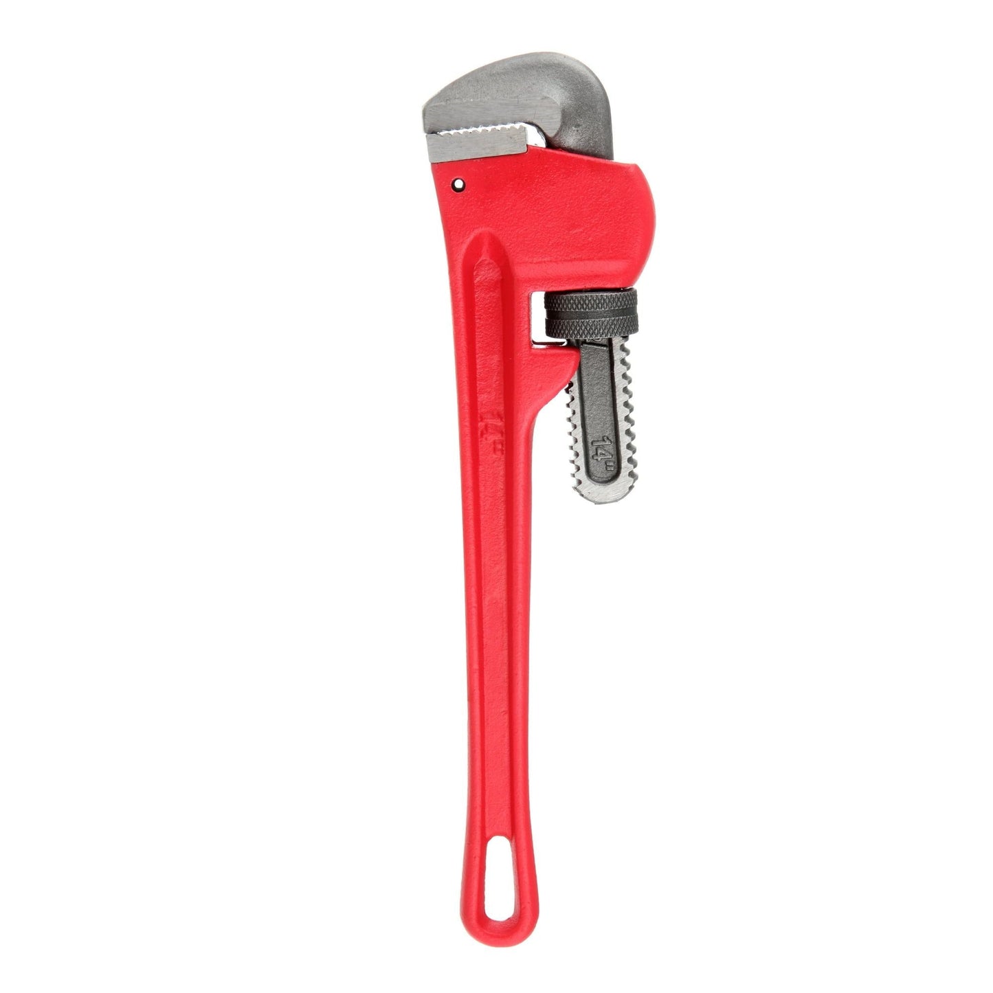Hyper Tough 14 Inch Cast Iron Pipe Wrench with Angled Jaw UW40087A