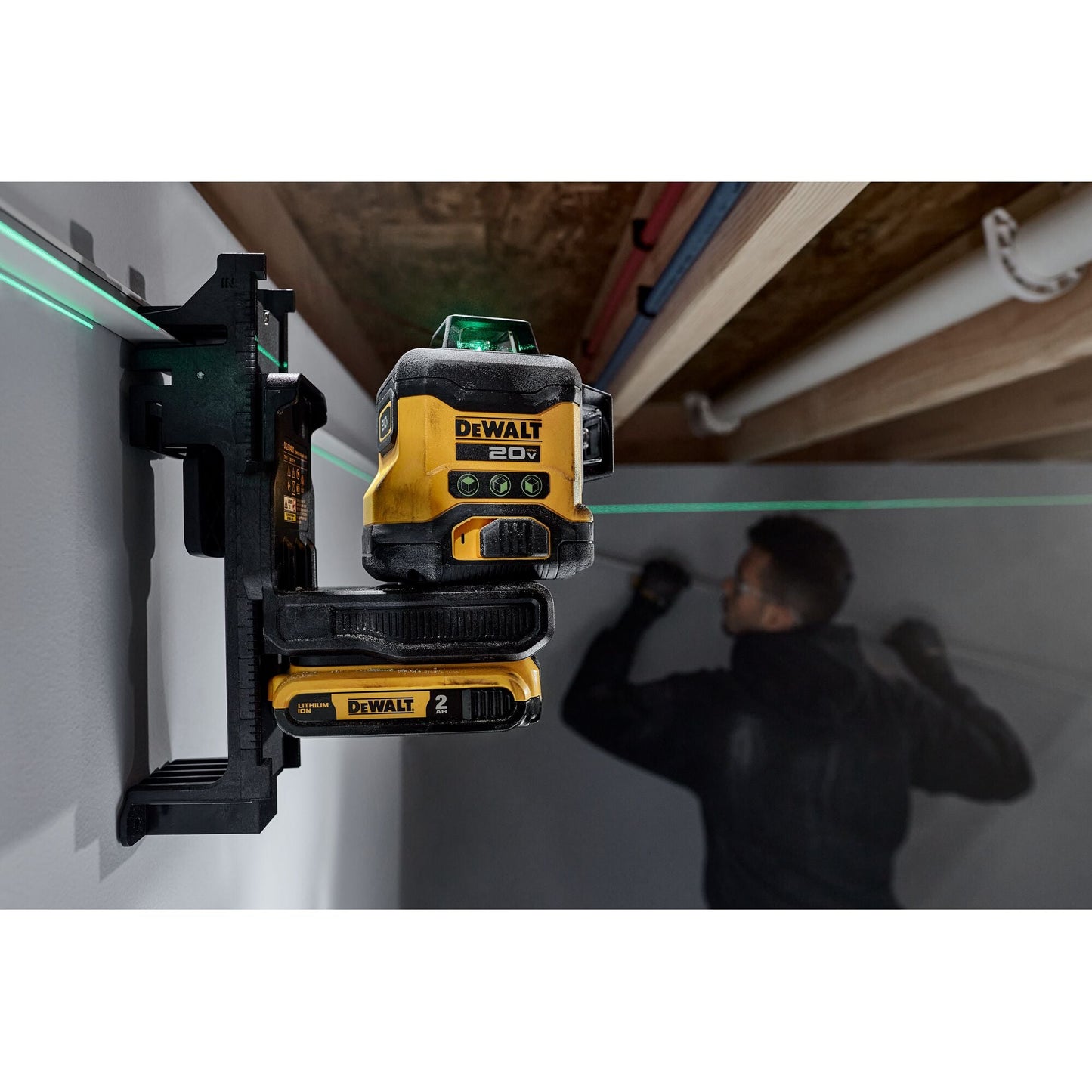 DEWALT DCLE34031B 20V 3 X 360 Line Laser - Green (TOOL ONLY)