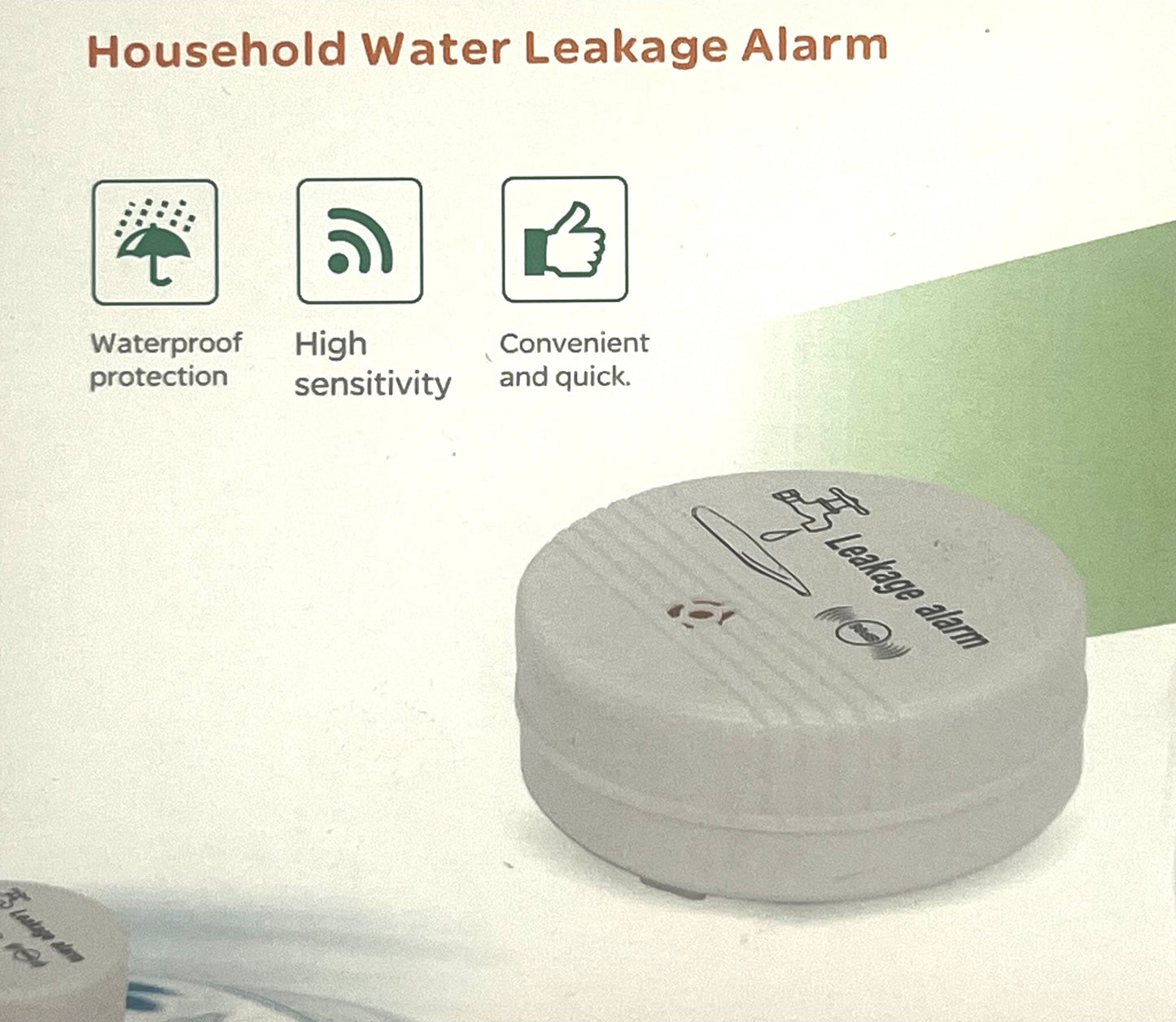 Water Leak Detection & Alarm (BX518) Battery Included (2 Pack)